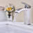 Waterfall Spout Bathroom Faucet With Single Handle And Pop - Up Drain For Overflow Sinks, Rust Finish, Simple Installation Kit Provided Sink Outlet, Adjustment, Overflow, Brushed Nickel, Gentle Effect-125364454