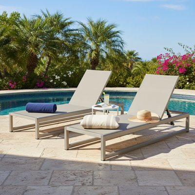 Roberson Outdoor Reclining Chaise Lounge