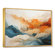 Abstract Orange And Blue River Ink - Marble Canvas Wall Art