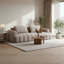 Canapé modulaire 100 po 4 places en tissu massif de 100 po de style intérieur robuste en bois massif, livré avec 2 coussins décoratifs et canapé de salon-121937071-122430334