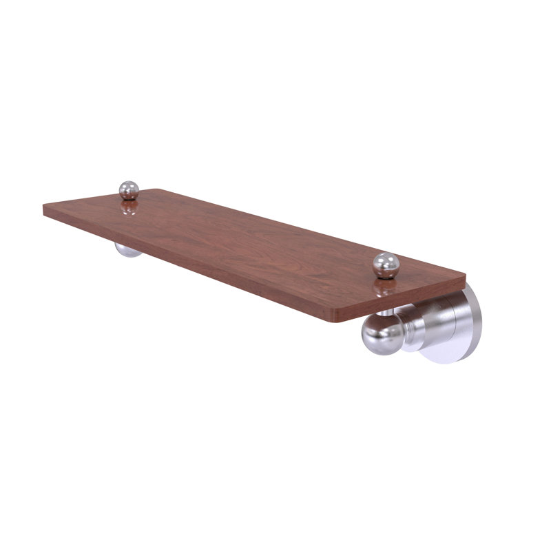 Lera Bracket Shelf, Satin Chrome, 2.5" H x 16" W x 5" D