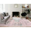 Tapis zoroastrien en soie noué à la main 8 pi 9 po x 12 pi 2 po rose 6F7DA88A50B74F67AC1E1A404DBE711F