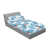 Bleu mer, blanc, vermillon / floral est en rupture de stock