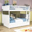 Lit superposé double au-dessus de double avec lit gigogne simple-457591163