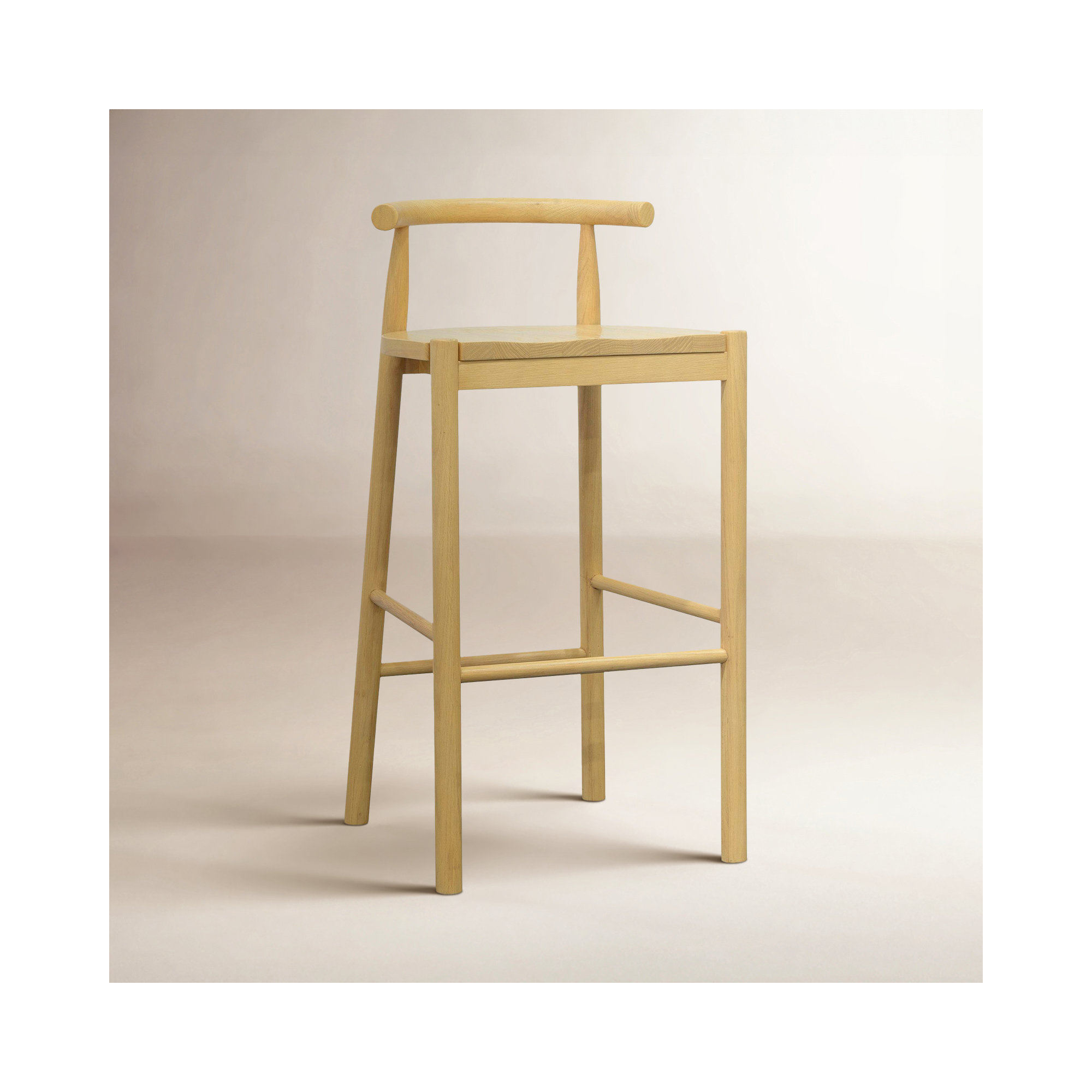 Davion Solid Wood 30" Bar Stool, Tan