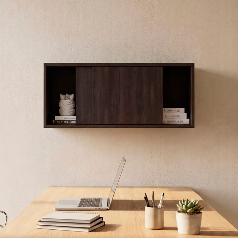Armoire de rangement murale Note de 32 pouces de large avec portes coulissantes, option de rangement mural compact pour l'organisation de la chambre à coucher, du bureau, du salon ou du garage