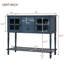 Console de buffet avec tablette inférieure, armoire de rangement en bois / verre de style campagnard TREXM -1237580184