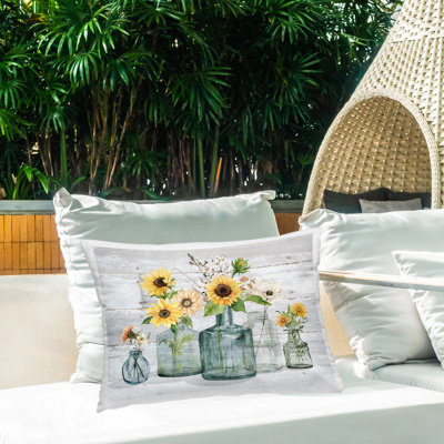 Coussin d'extérieur Rustic Sunflower Extravaganza