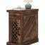 Table d'appoint Farmhouse avec abri de rangement, tiroir et armoire