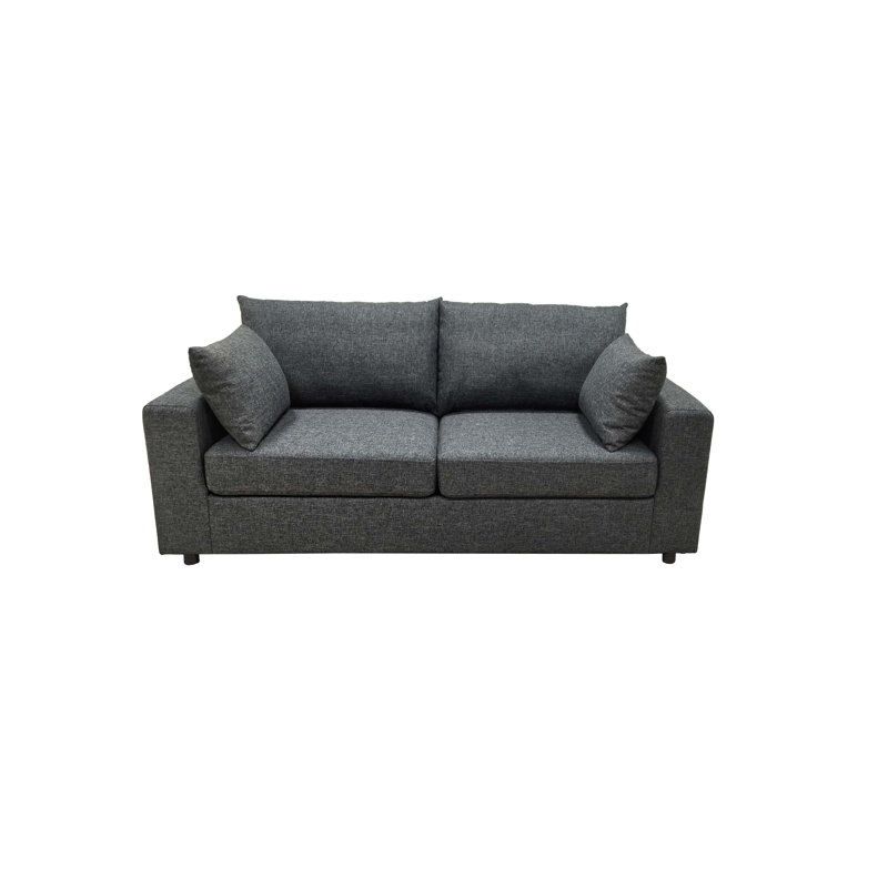 Canapé rembourré moderne de 78 po avec coussins de siège profonds et coussins décoratifs amovibles de 78 po - Conception compacte pour les petits salons, appartements et bureaux
