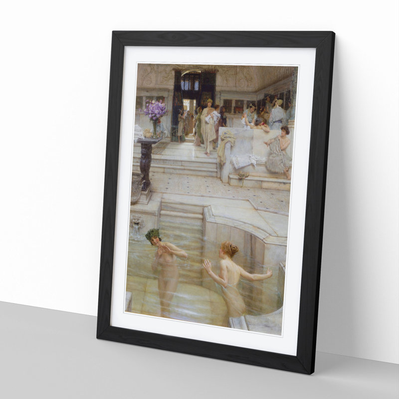 A Favourite Custom by Lawrence Alma-Tadema - Picture Frame Painting, 36cm H x 27cm W x 2cm D, Black Framed