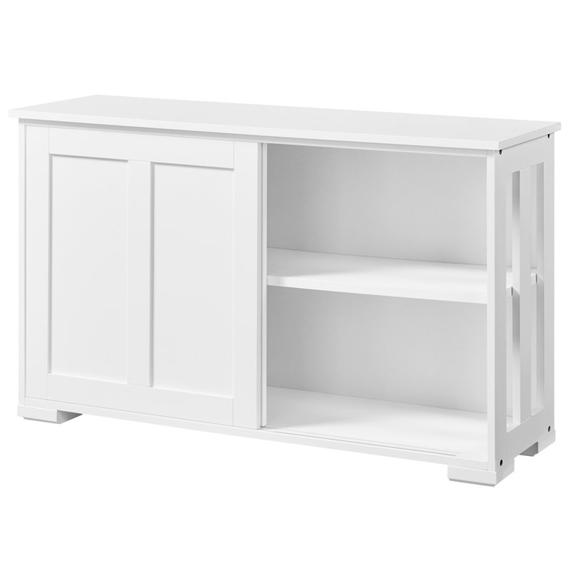 107cm Multifunctional Sideboard with Concealed Storage, White