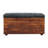 Black Buffalo Hide Leather Storage Trunk