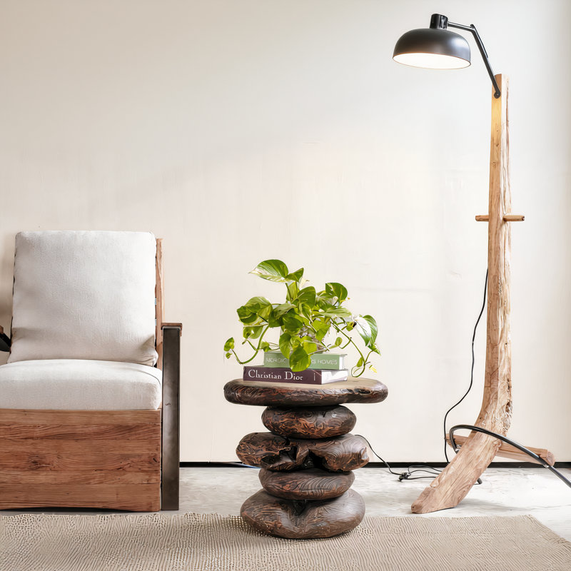 Table d'appoint Hadas en teck massif, naturel