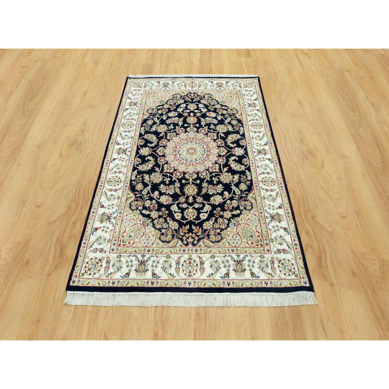 Buskager One-of-a-Kind Rectangle 4'3" X 6'3" New Age Wool Area Rug Blue