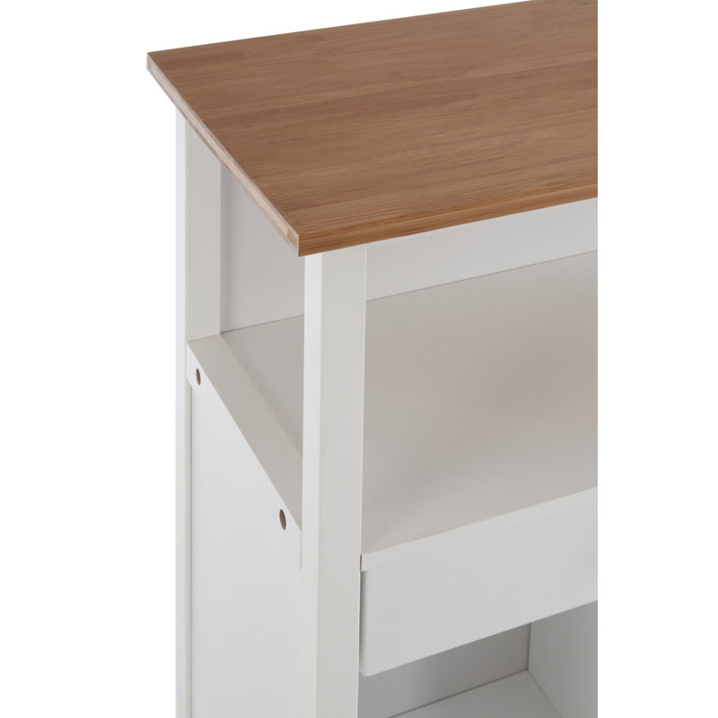 Solid Wood Top Kitchen Cart