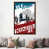 Toile avec cadre en bois brun classique est en rupture de stock