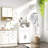 Bathroom Wall Cabinet With Double - Door, Bottom Shelf, Wavy - Patterned Doors, Adjustable Inner Shelf, Easy Installation, White Or Natural Wood