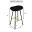  Tabouret de bar en bois de manguier et en fer noir avec repose-pieds doré de qualité supérieure - H 24 po