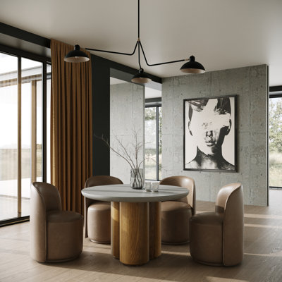 Stoyko 47.2" Pedestal Dining Table