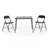 3PCS Folding Table and Chair Set for Home Office and Workshops