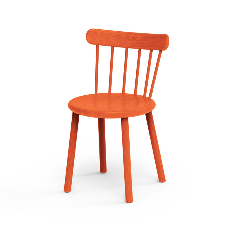 Ai Solid Wood Dining Chair, Orange