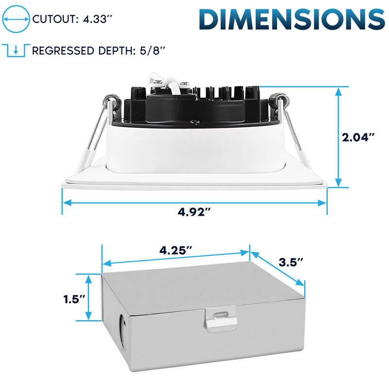 Ensemble de luminaires encastrés 3 pouces ultra-minces réglables CCT