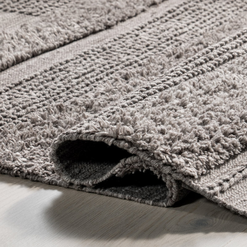 Jermund Textured Cotton-Blend Area Rug, Rectangle 9'6" x 13'6"