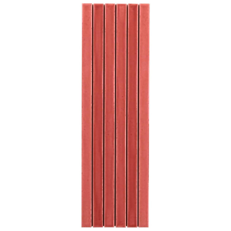 Kanbina 5x18 Brick Glossy Ceramic Mosaic Tile, Wild Coralito