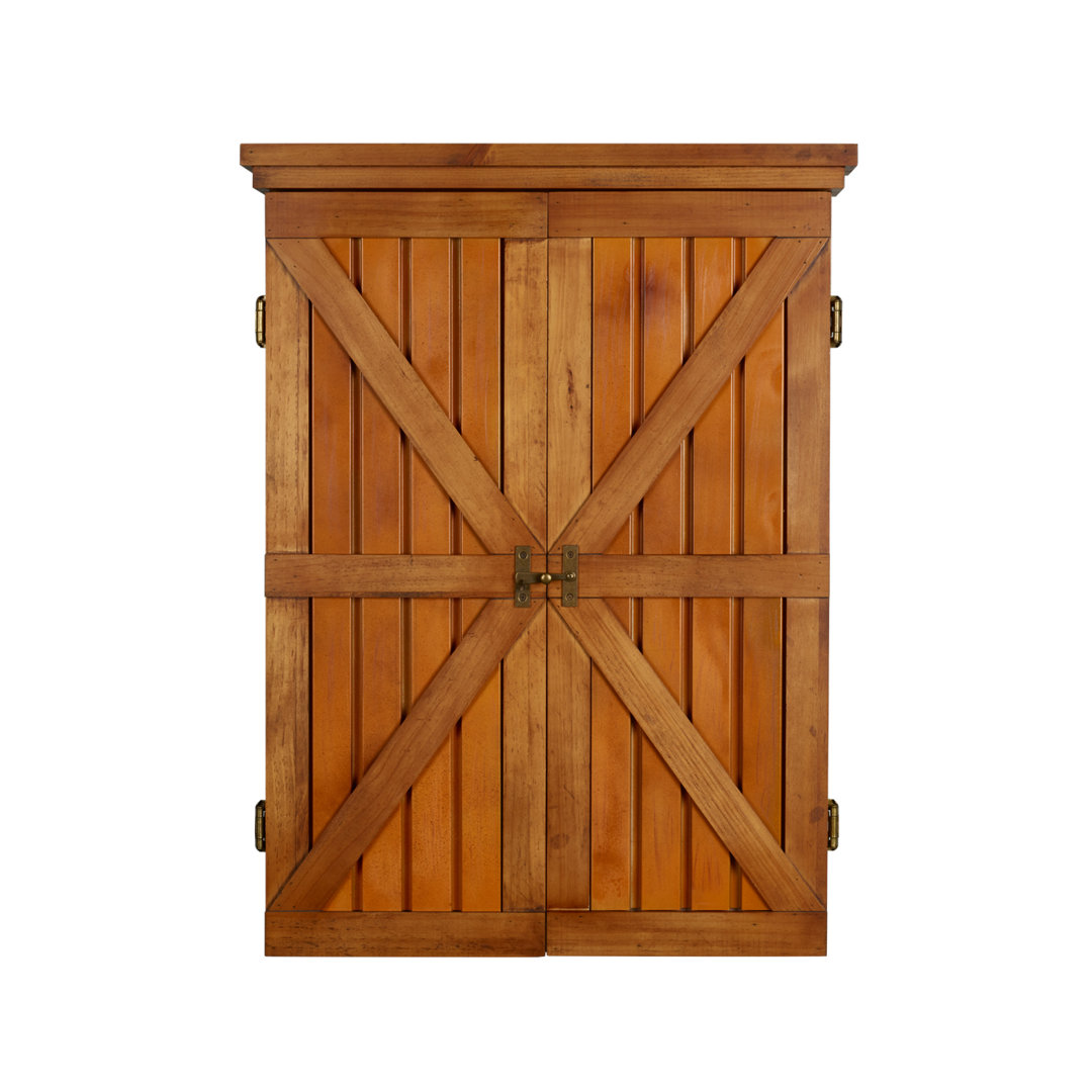 American Heritage Turnberry Dartboard Cabinet Set - Solid Wood Cabinet with Scoreboards, Dart Storage & Steel Tip Darts Included American Heritage