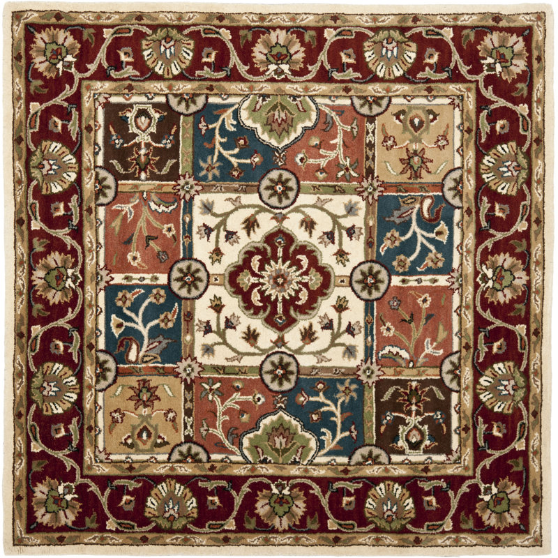 Hebron Hand Tufted Wool Oriental Rug, Square 8'