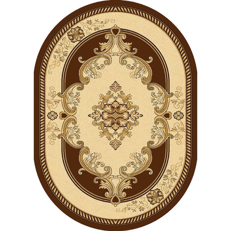 Tapis oriental brun Ramsel, Ovale 6 pi 6 po x 9 pi 2 po