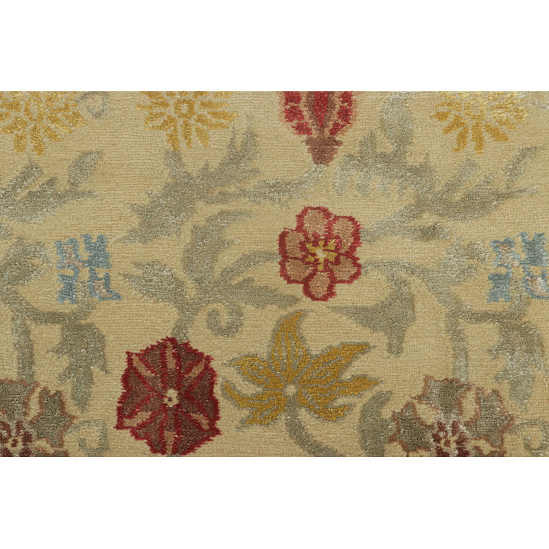 Handmade Silk and Wool Area Rug