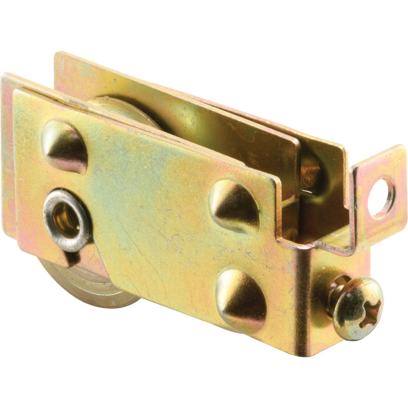 Rouleau de porte coulissante en acier de 1-1 / 8 po avec languette en F (paquet simple)