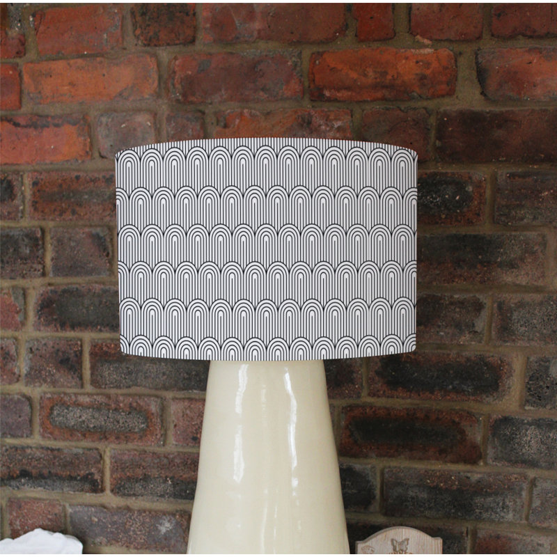 Cotton Drum Lamp Shade ( Uno ), 22cm H x 25cm W x 25cm D