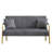 Queana Metal 60'' Reception Sofa-1614985391