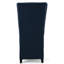 Chaise de salle à manger contemporaine à haut dossier avec ailes, revêtement bleu marine, pieds en bois de bouleau, l 23,9 po x P 29,49 po et h 46 po, base chic