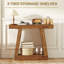 42" Farmhouse Console Table, 2-Tier Entryway Table with Storage and Thickened Tabletop for Hallway, Living Room, Entrance, Behind Couch, Dark Brown