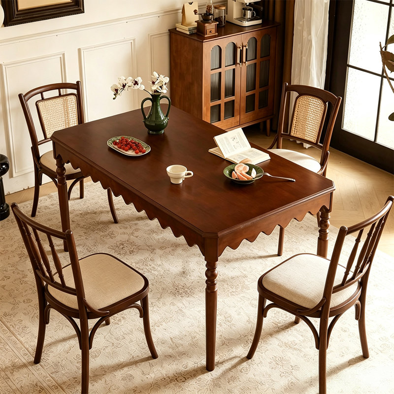 Table de salle à manger brune, H 29,53 po x L 62,99 po x l 31,50 po