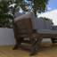 Lit de jour réglable pour patio avec coussins-971848555