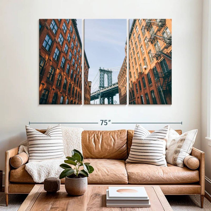 Lilie Manhattan Bridge Street Scenery, 42" H x 65" W