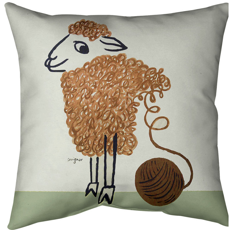 Housse de coussin en laine, Orange, H 18 po x l 18 po, Polyester filé