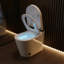 Combinaison de bidet de toilette intelligente Sanoxis, couvercle à ouverture / fermeture automatique, chasse automatique sans réservoir de 1,28 gallon par chasse, siège chauffant, lavage et séchage à chaud, fermeture en douceur intelligente, chasse occultante, désodorisant et télécommande