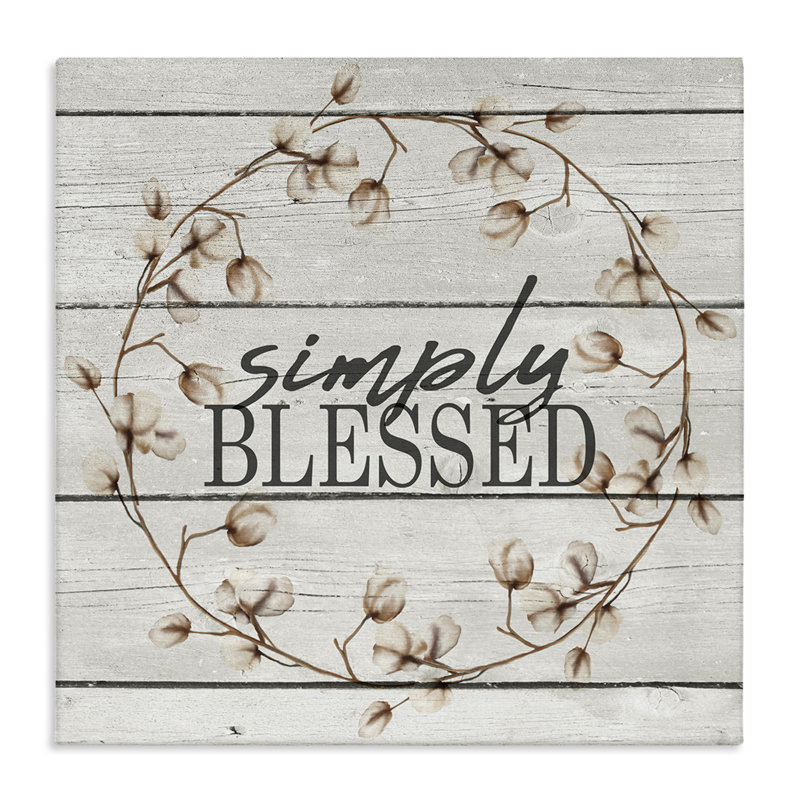 «Simply Blessed Flower Farm», impression sur toile, H 17 po x l 17 po