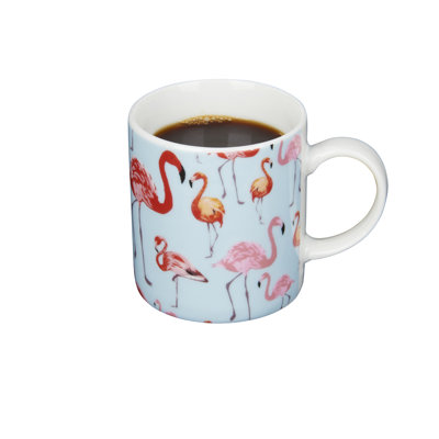 KitchenCraft 80ml Porcelain Flamingo Espresso Cups