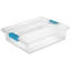 Grand bac à pince en plastique transparent, paquet de 6 et boîte de rangement pour mini pinces, paquet de 6