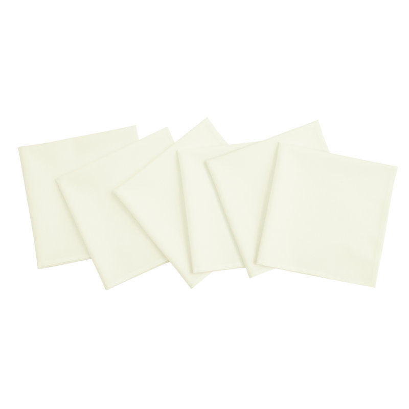 Dru - Cotton Linen Dinner Napkins, Ivory