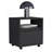 Nightstand 20"H, With One Open Shelf, 1 Drawer And Casters, Black-853587566