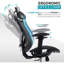 Chaise de bureau en filet pour améliorer la posture ergonomique - lombaire, accoudoirs et siège à la maison réglables pour un travail efficace