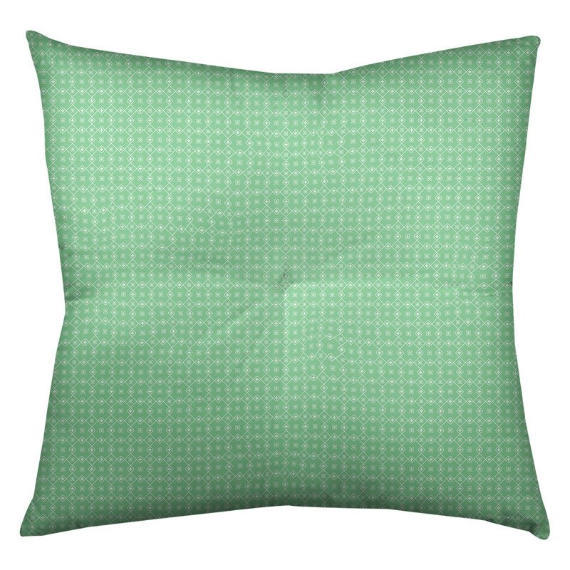 Coussin Katelyn Elizabeth, 26 po x 26 po, Vert / blanc